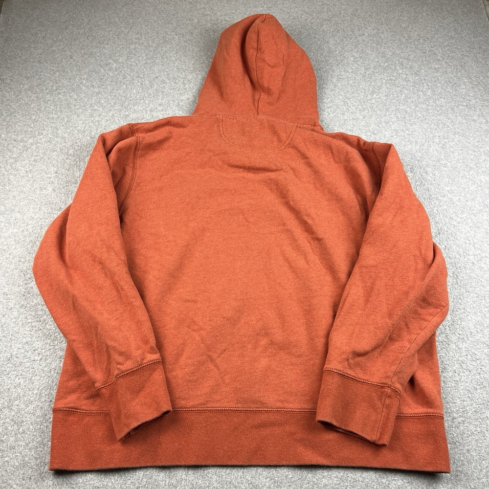 Vintage American Eagle Hoodie Mens XL Orange Sweatshirt Sewn Pullover Fleece Y2K - Picture 5 of 9